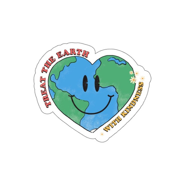 TREAT THE EARTH WITH KINDNESS STICKER