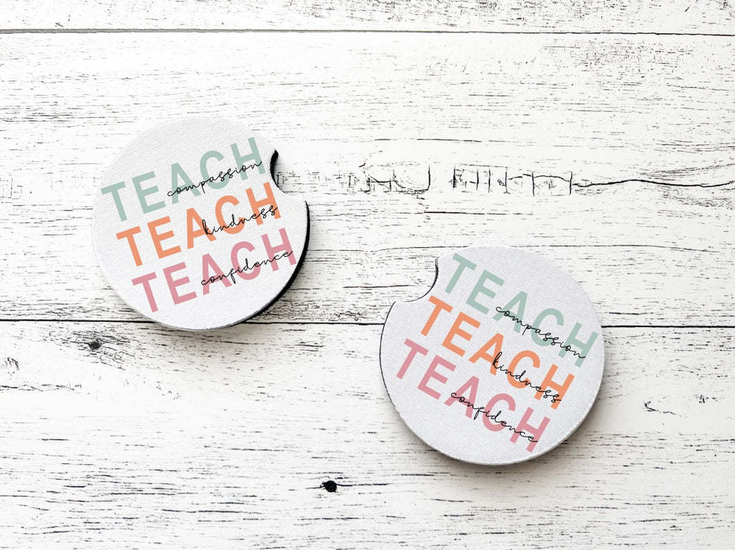 TEACH COMPASSION CAR COASTER